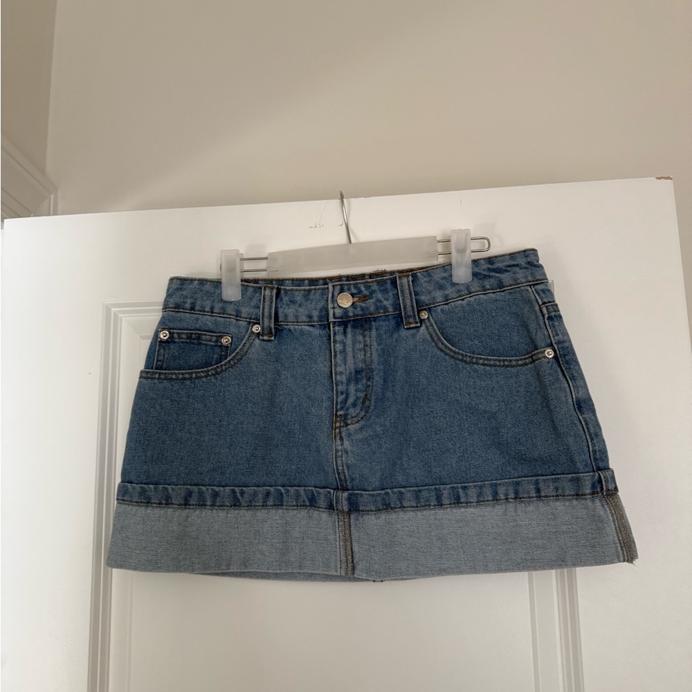 Edikted Denim Mini Skirt